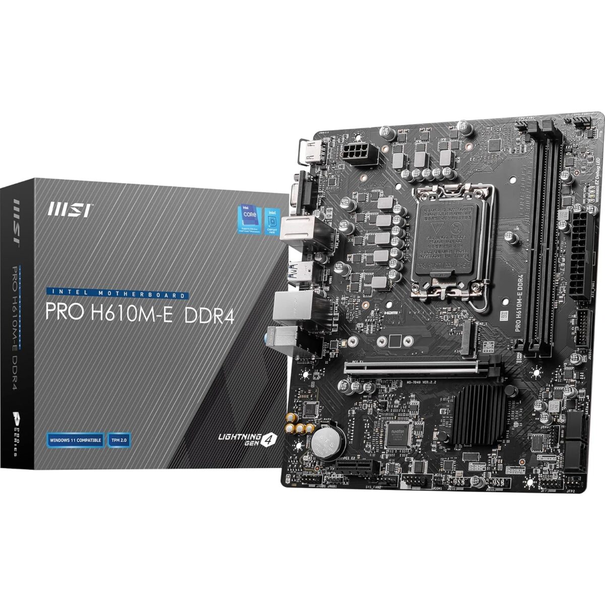 MSI PRO H610M-E DDR4 Motherboard For 12th, 13th and 14th gen Processor