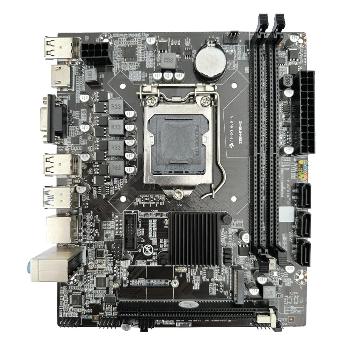 ZEBRONICS H110-M2 Micro-ATX Motherboard for LGA 1151 Socket, Supports Intel 6th, 7th, 8th & 9th Generation Processors